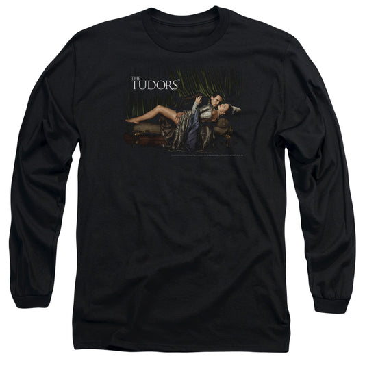 Tudors The King And His Queen Mens Long Sleeve Shirt Black Officially Licensed