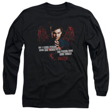 Load image into Gallery viewer, Dexter Good Bad Mens Long Sleeve Shirt Black Officially Licensed
