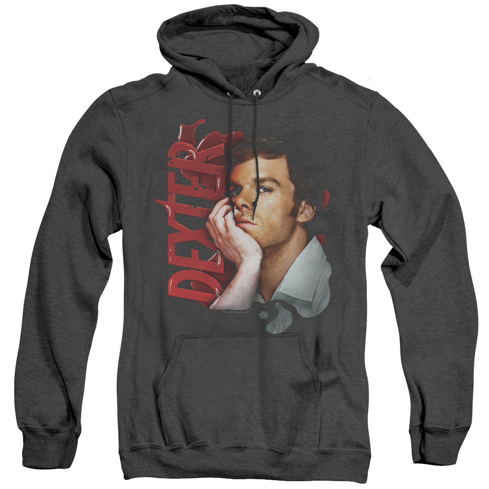 Dexter Layered Heather Mens Hoodie Black