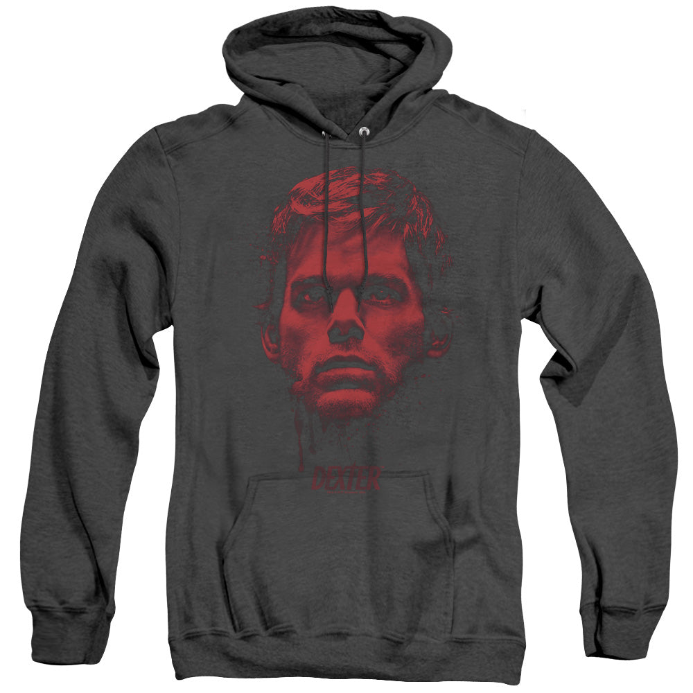 Dexter Bloody Face Heather Mens Hoodie Black