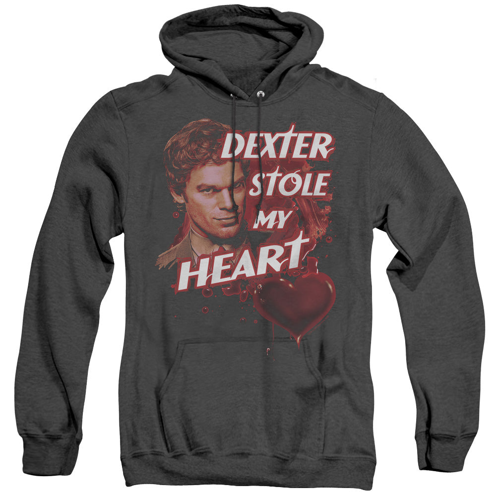 Dexter Bloody Heart Heather Mens Hoodie Black