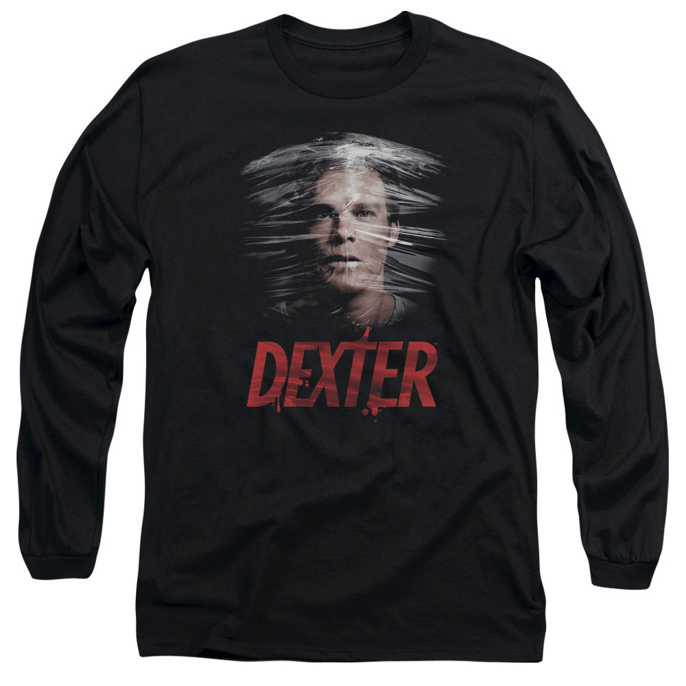 Dexter Plastic Wrap Mens Long Sleeve Shirt Black Officially Licensed