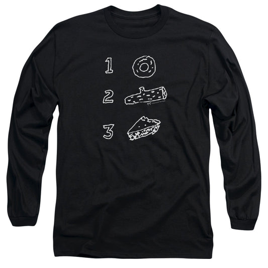 Twin Peaks Pie Log Donut Mens Long Sleeve Shirt Black Officially Licensed