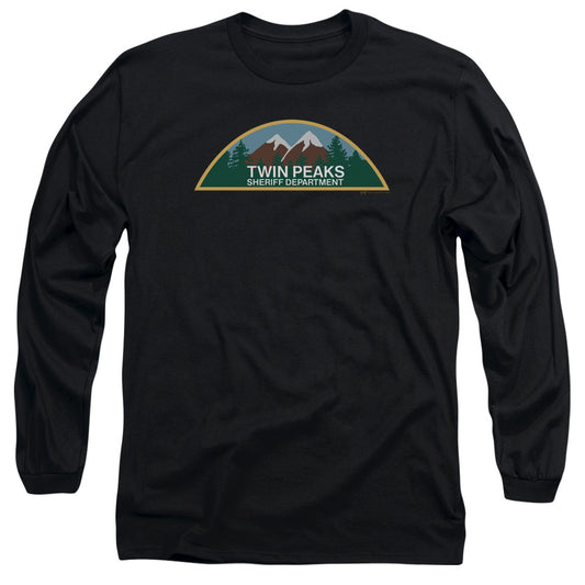 Twin Peaks Sheriff Department Mens Long Sleeve Shirt Black Officially Licensed