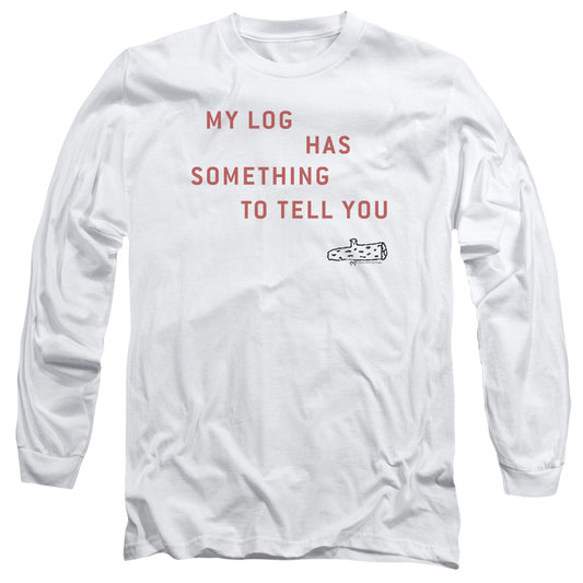 Twin Peaks My Log Mens Long Sleeve Shirt White Officially Licensed