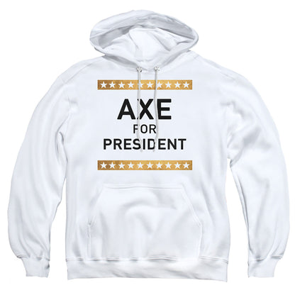 Billions Axe For President Mens Hoodie White