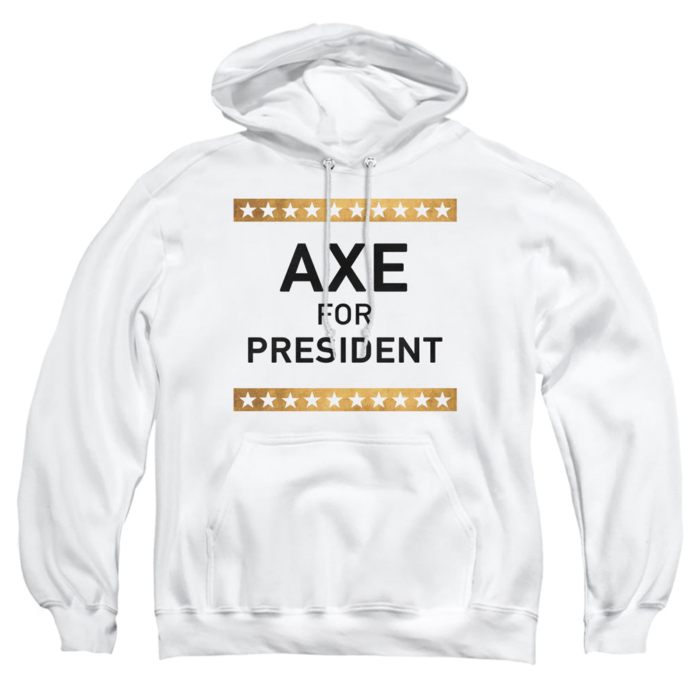 Billions Axe For President Mens Hoodie White
