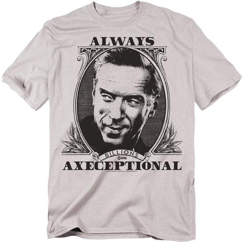 Billions Axeceptional Mens T Shirt Silver