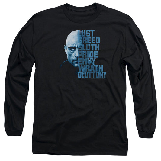 Shazam Movie Evil Sivana Mens Long Sleeve Shirt Black Officially Licensed