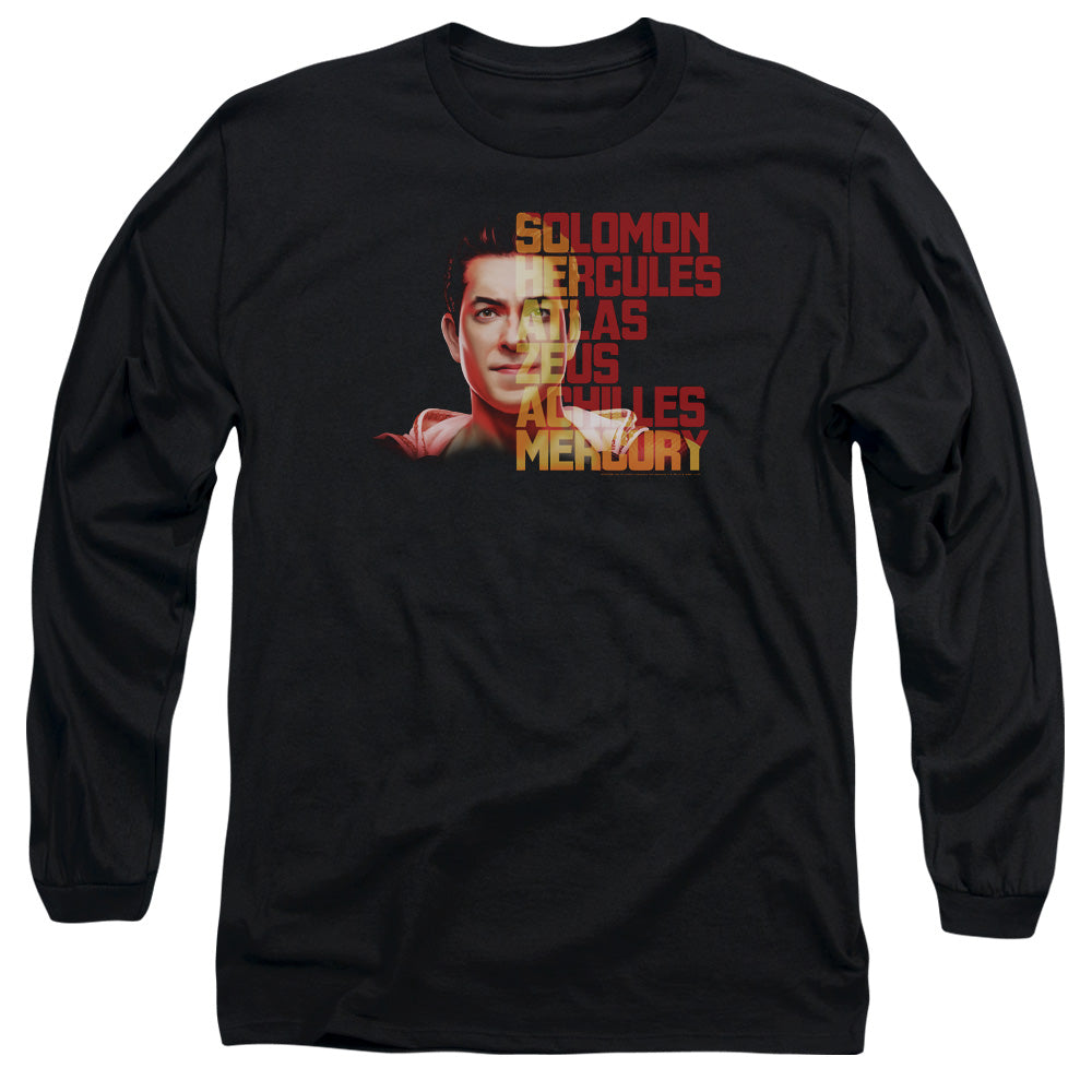 Shazam Movie Shazam Hope Mens Long Sleeve Shirt Black Officially Licensed