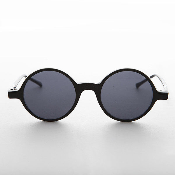 Vintage Retro Circle Acetate Plastic Round Sunglass - Sienna