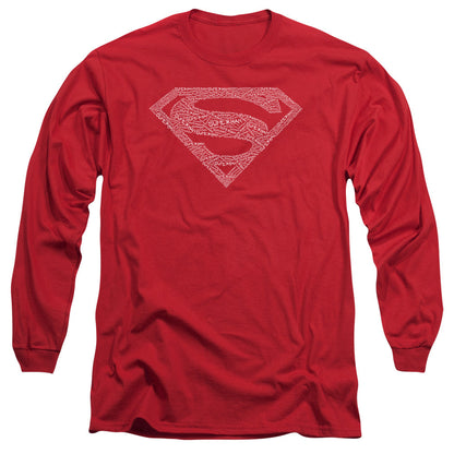 Dc Robin Logo Mens Long Sleeve Shirt Red Officially Licensed