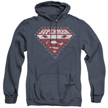 Load image into Gallery viewer, Superman Superman For President Heather Mens Hoodie Navy
