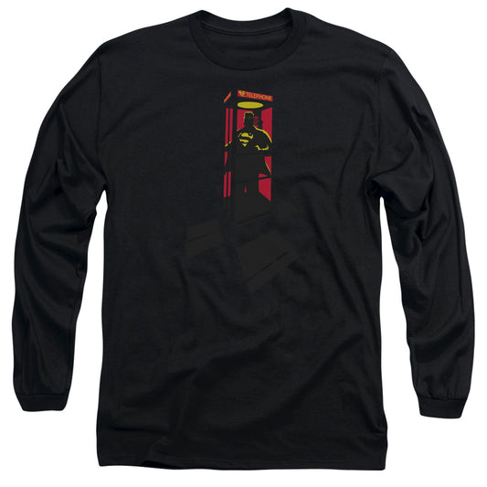 Superman Super Booth Mens Long Sleeve Shirt Black Officially Licensed