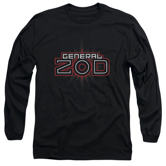 Superman Zod Logo Mens Long Sleeve Shirt Black Officially Licensed