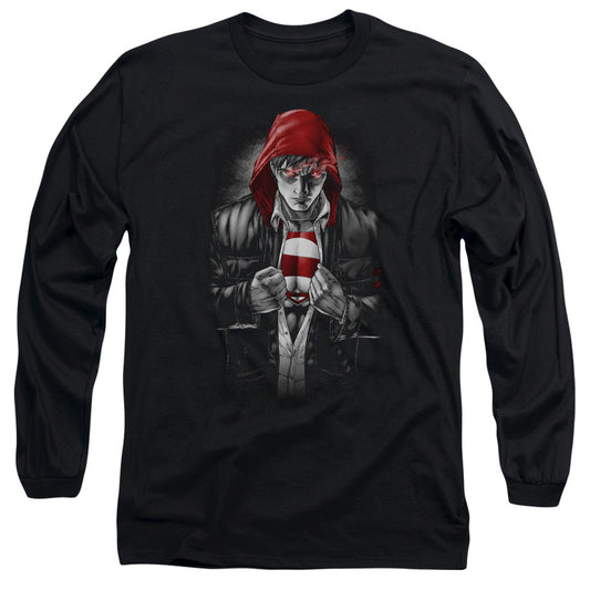Superman Earth One Mens Long Sleeve Shirt Black Officially Licensed