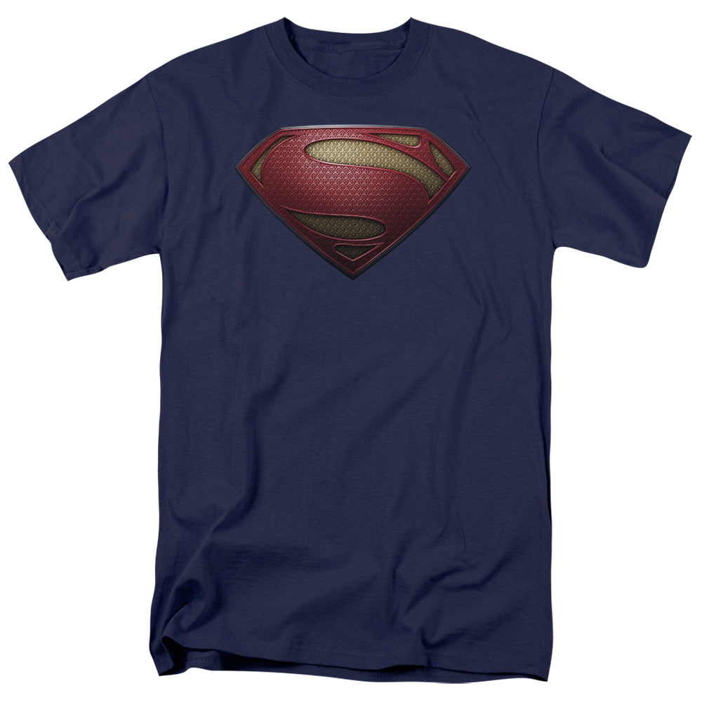Man Of Steel Mos Shield Mens T Shirt Navy