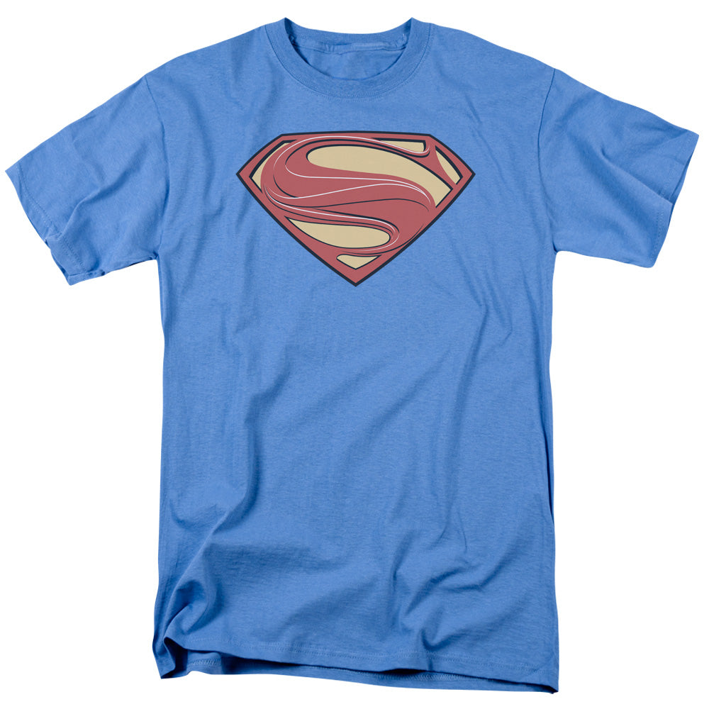 Man Of Steel New Solid Shield Mens T Shirt Carolina Blue