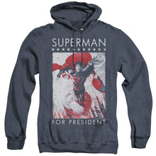 Load image into Gallery viewer, Superman Superman For President Heather Mens Hoodie Navy
