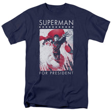Load image into Gallery viewer, Superman Superman For President Mens T Shirt Navy
