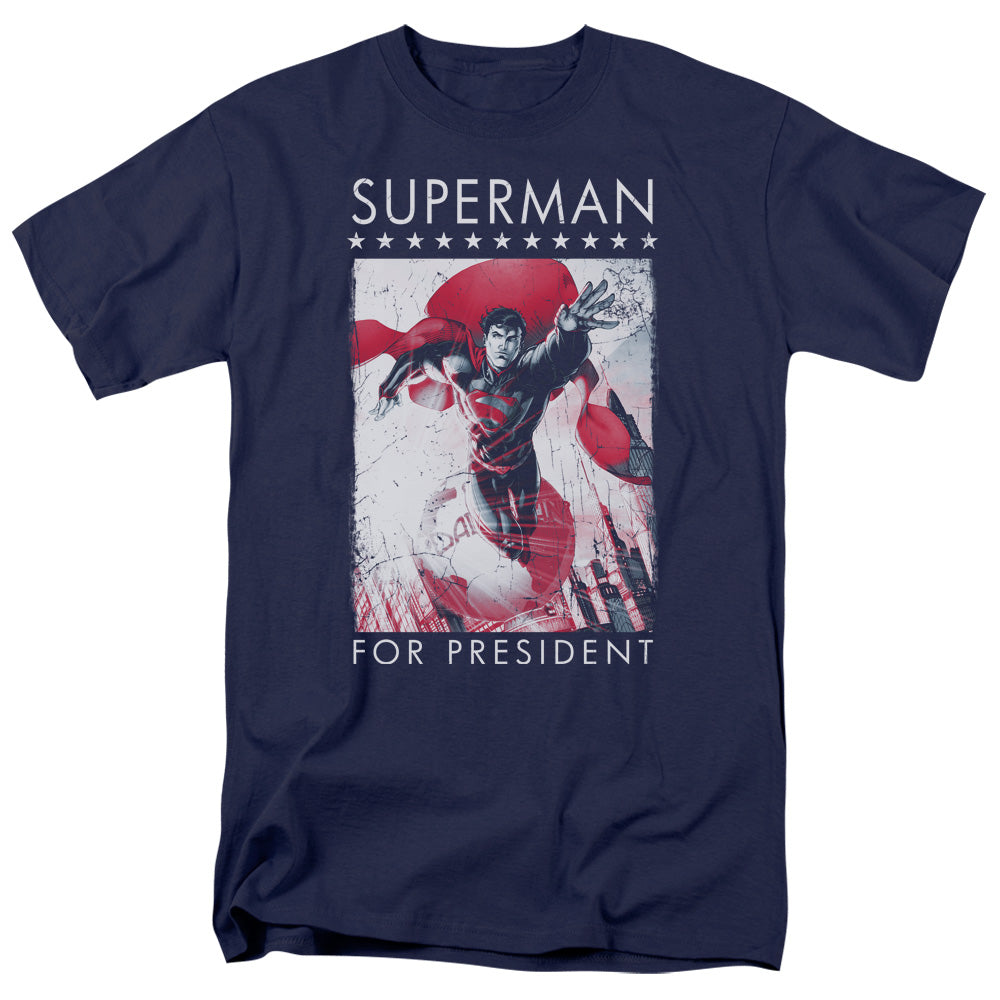 Superman Superman For President Mens T Shirt Navy