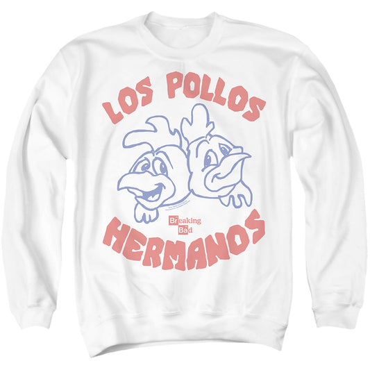 Breaking Bad The Los Pollos Mens Crewneck Sweatshirt White Officially Licensed