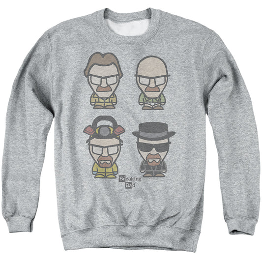 Breaking Bad Faces Of Walt Mens Crewneck Sweatshirt Athletic Heather Officially Licensed
