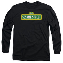 Load image into Gallery viewer, Sesame Street Logo Mens Long Sleeve Shirt Black Officially Licensed
