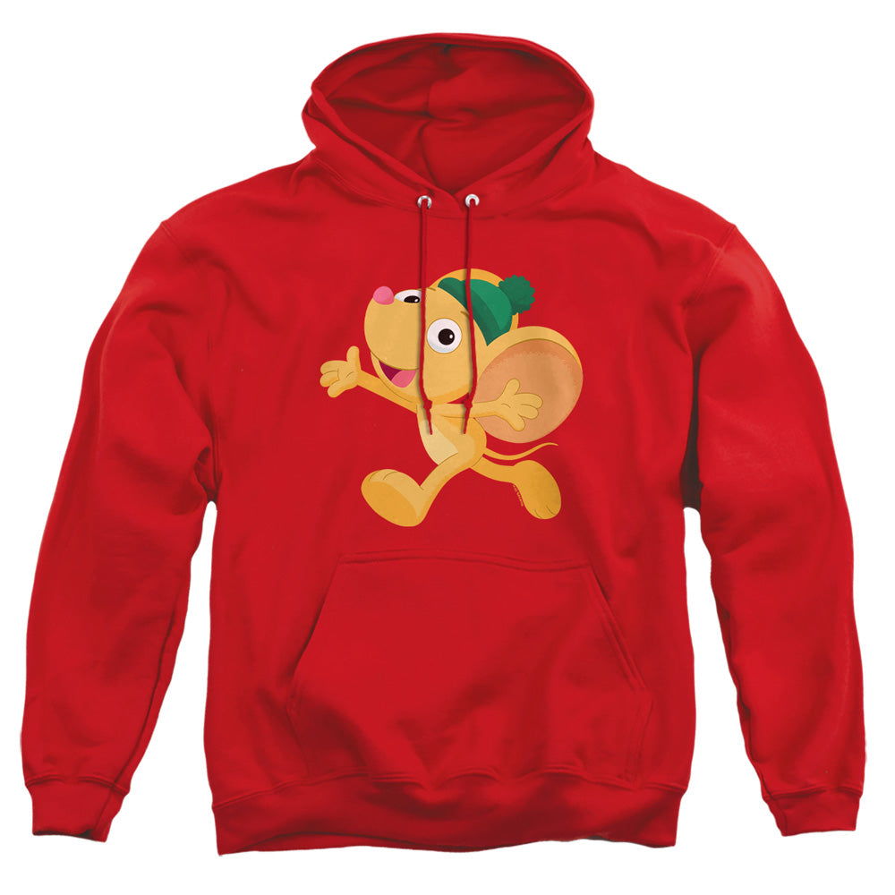 Sesame Street Furry Friend, Little Mouse Mens Hoodie Red