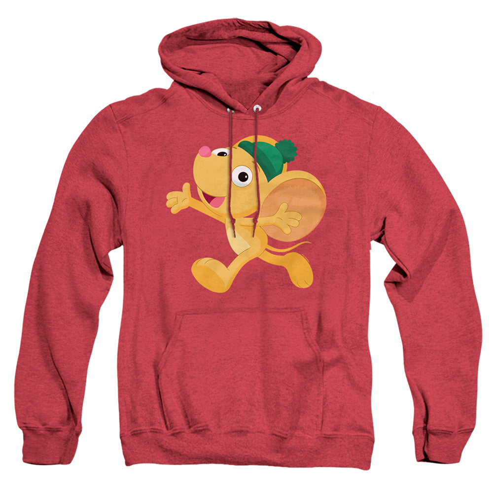 Sesame Street Furry Friend, Little Mouse Heather Mens Hoodie Red