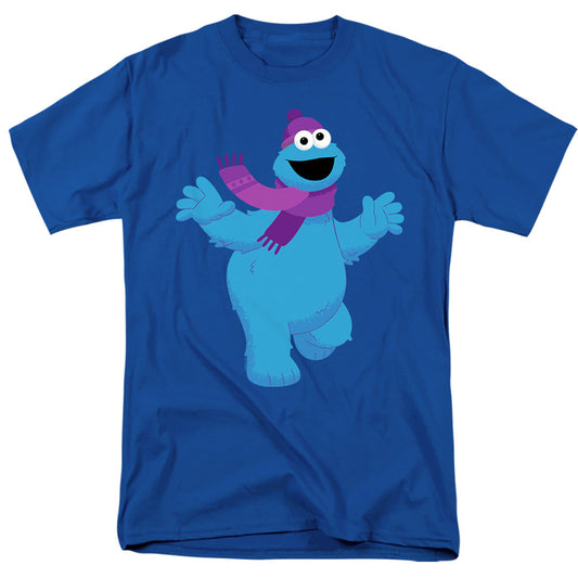 Sesame Street Furry Friends Forever! Cookie Monster Mens T Shirt Royal