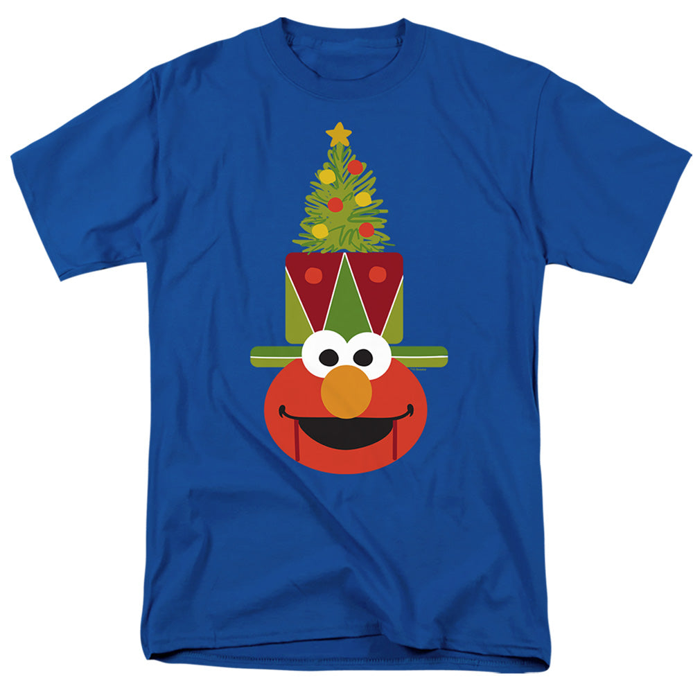 Sesame Street Christmas Nutcracker Elmo Mens T Shirt Royal