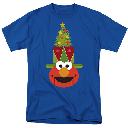 Sesame Street Christmas Nutcracker Elmo Mens T Shirt Royal