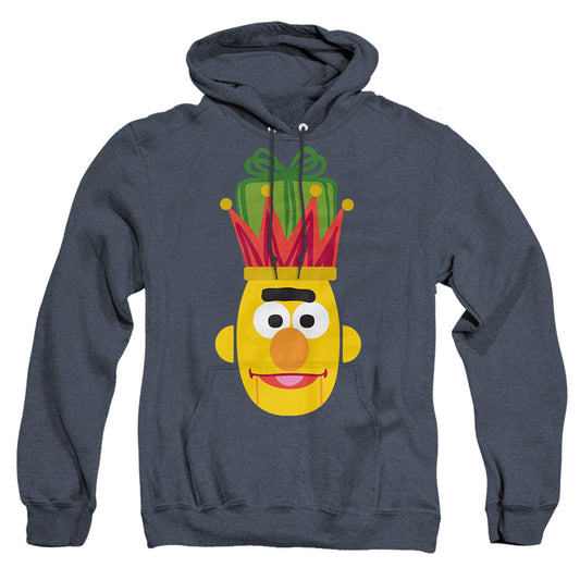 Sesame Street Christmas Nutcracker Bert Heather Mens Hoodie Navy