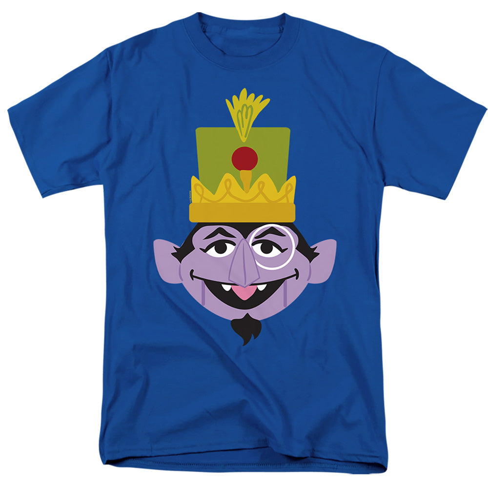 Sesame Street Christmas Nutcracker Count Mens T Shirt Purple