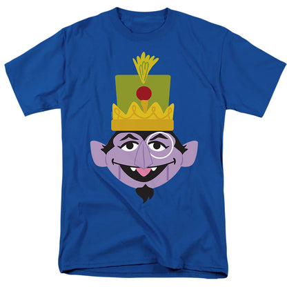 Sesame Street Christmas Nutcracker Count Mens T Shirt Royal
