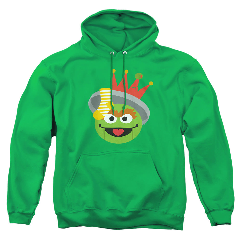 Sesame Street Christmas Nutcracker Oscar The Grouch Mens Hoodie Kelly Green
