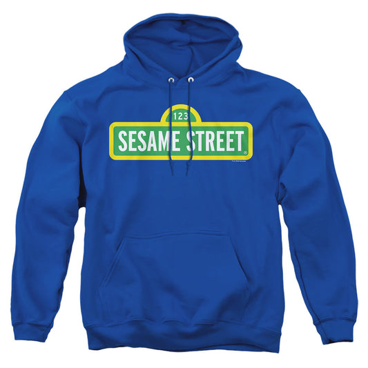 Sesame Street Logo Mens Hoodie Royal
