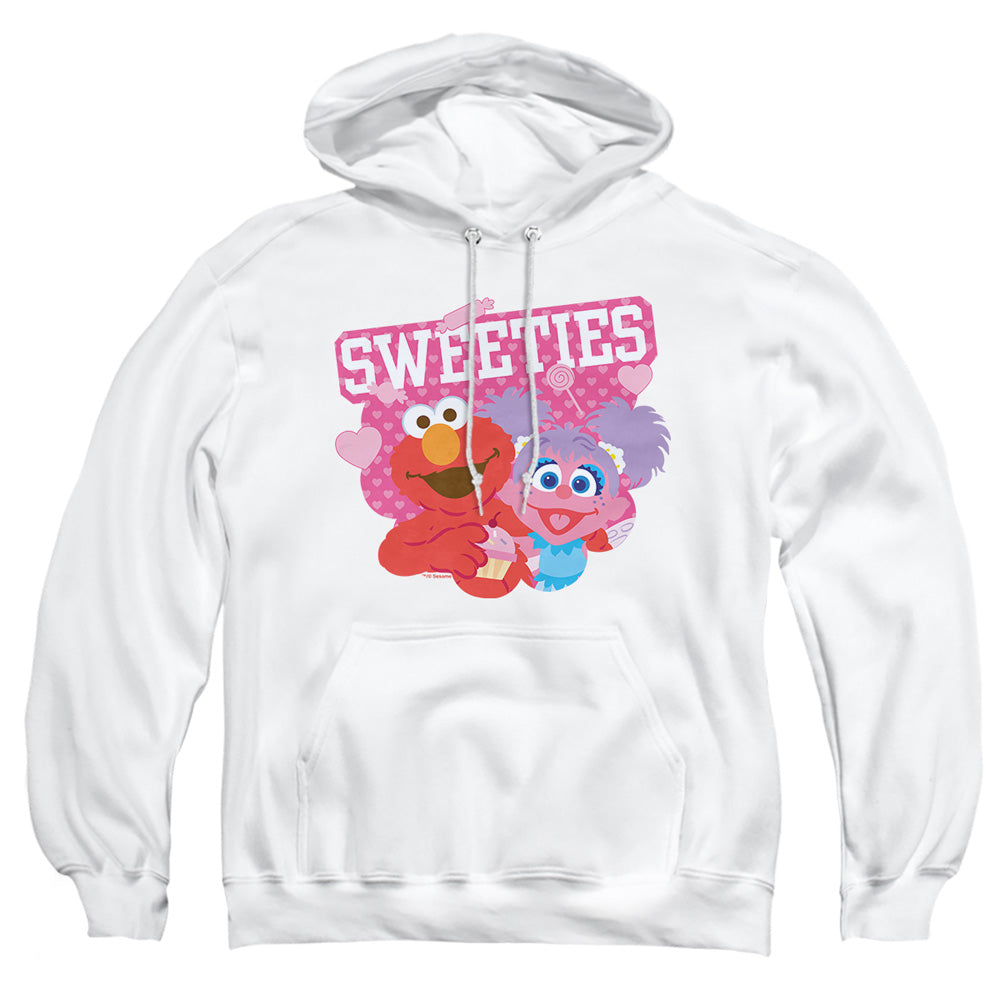 Sesame Street Valentine'S Day Sweeties Elmo And Abby Mens Hoodie White