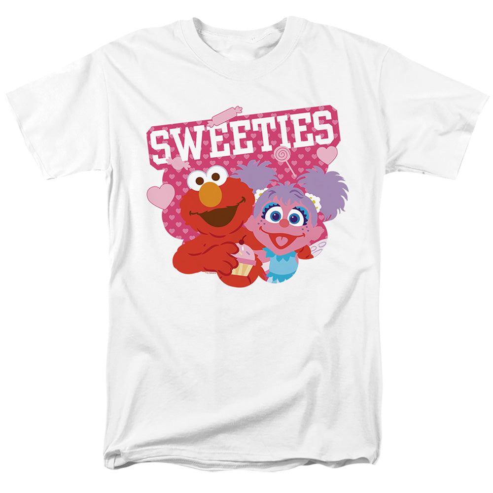 Sesame Street Valentines Day Sweeties Elmo And Abby Mens T Shirt White