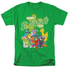 Load image into Gallery viewer, Sesame Street St. Patricks Day Big Bird Elmo Cookie Monster Mens T Shirt Kelly Green
