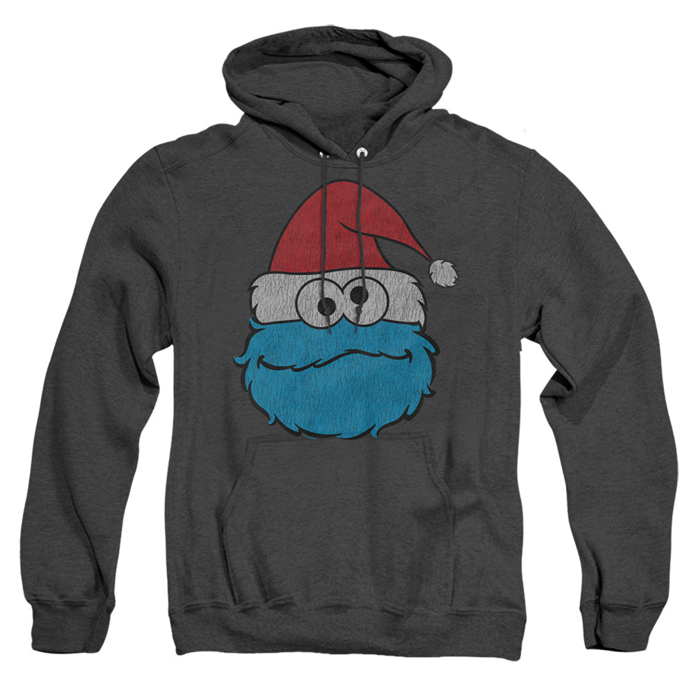 Sesame Street Cookie Monster Christmas Heather Mens Hoodie Black