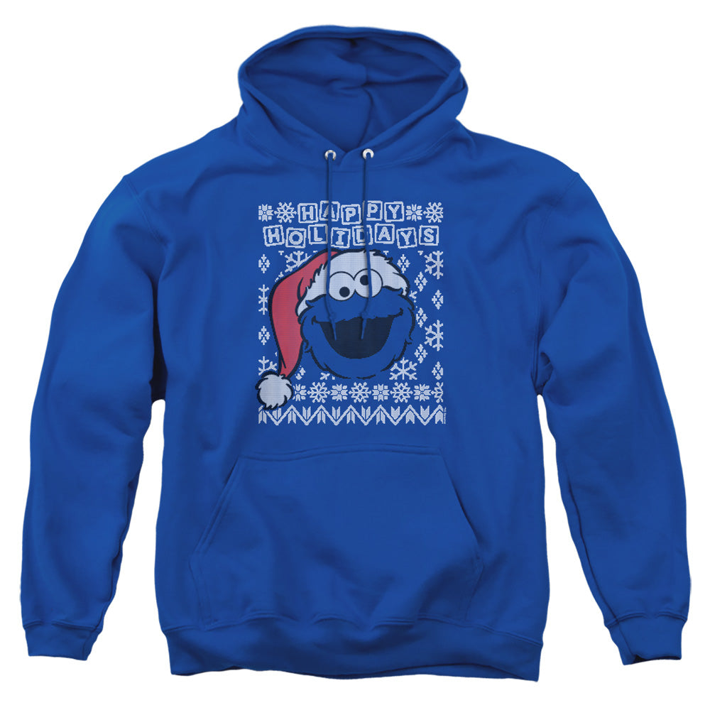 Sesame Street Cookie Monster Ugly Christmas Mens Hoodie Royal