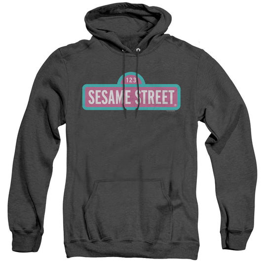 Sesame Street Alt Logo Heather Mens Hoodie Black