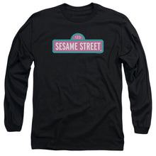 Load image into Gallery viewer, Sesame Street Alt Logo Mens Long Sleeve Shirt Black Officially Licensed
