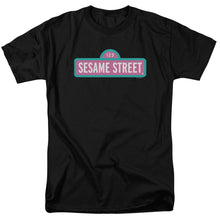 Load image into Gallery viewer, Sesame Street Alt Logo Mens T Shirt Black

