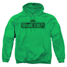Load image into Gallery viewer, Sesame Street One Color Dark Mens Hoodie Kelly Green

