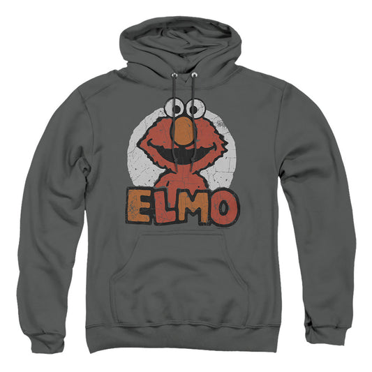 Sesame Street Elmo Name Mens Hoodie Charcoal