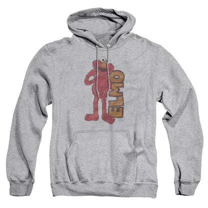 Sesame Street Vintage Elmo Mens Hoodie Athletic Heather