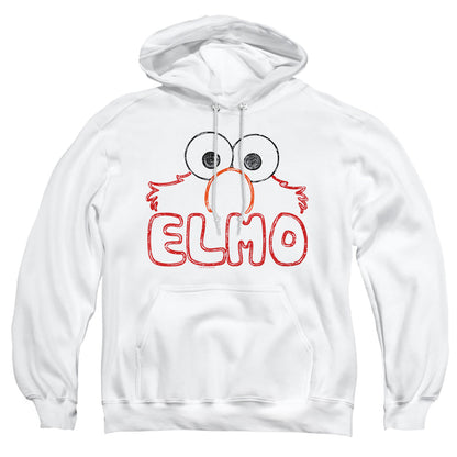 Sesame Street Elmo Letters Mens Hoodie White